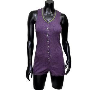 Victorias Secret Size S Purple Ribbed Racerback Super‎ Soft Underware Romper